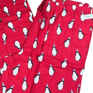 Women’s Red Penguin Pajama Pants – Size XL