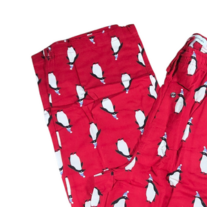 Women’s Red Penguin Pajama Pants – Size XL