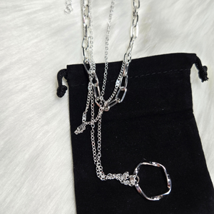 3-in-1 Silver Layered Necklace – Trendy & Versatile