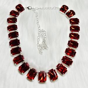 New Red Rhinestone Choker – Bold & Sparkling Statement
