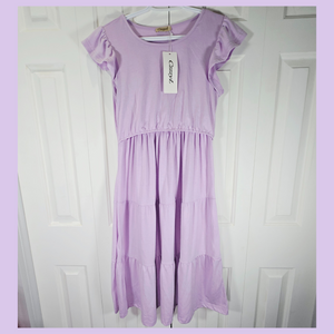 Purple Nursing Summer Dress – Size Small - Comfortable & Convenient