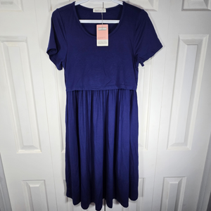 NWT Navy Blue Nursing Dress – Size Small