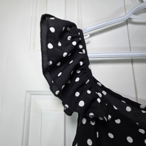 NWT Black & White Polka Dot Long Summer Dress – Size XL