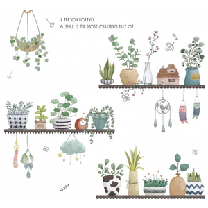 2 Set Plant Wall Decals Kitchen Wall Stickers Wall Decor Murals for Bedroom Living Room Bathroom Wall Art