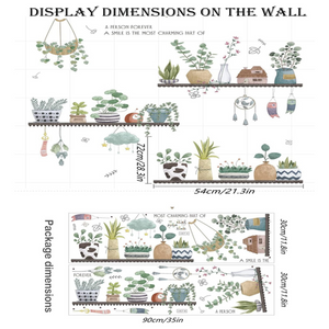 2 Set Plant Wall Decals Kitchen Wall Stickers Wall Decor Murals for Bedroom Living Room Bathroom Wall Art