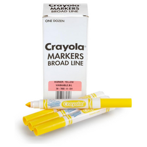 Crayola 12 Count Washable Bulk Markers, Yellow