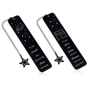Inspirational Black Metal Bookmark