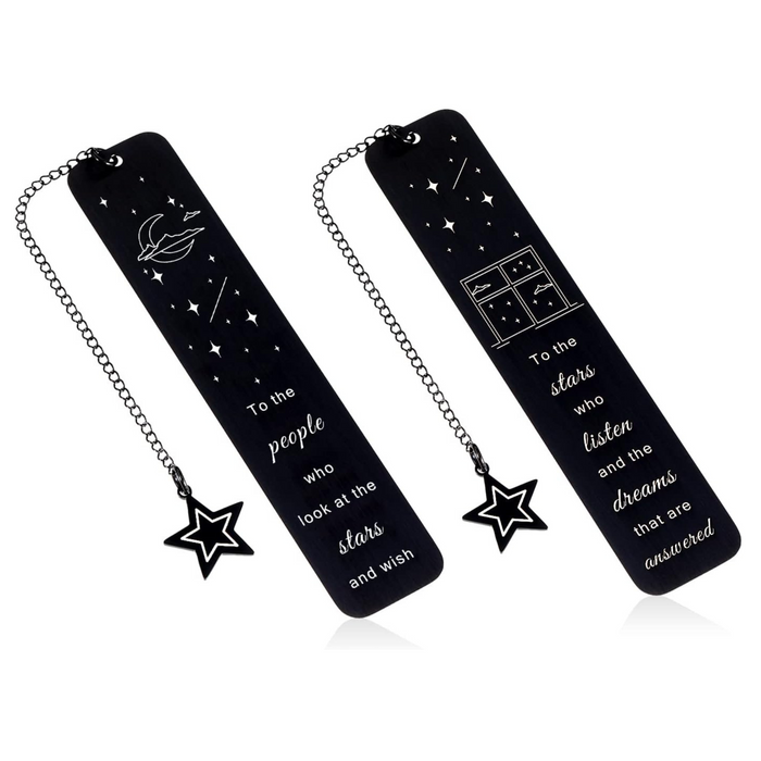 Inspirational Black Metal Bookmark