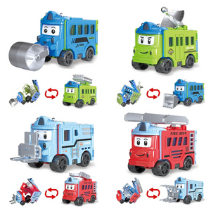 Flip Racers Transformable Cars 4 Pcs Toy Cars