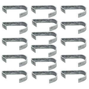 1-3/8' Chain Link Fence Gate Clips, Galvanized Steel, 16 Packs