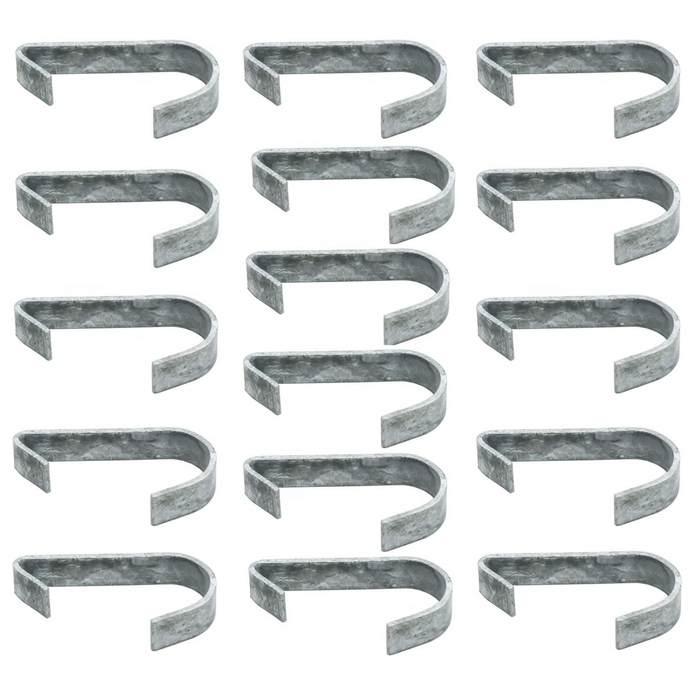 1-3/8' Chain Link Fence Gate Clips, Galvanized Steel, 16 Packs