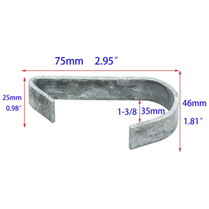 1-3/8' Chain Link Fence Gate Clips, Galvanized Steel, 16 Packs