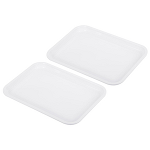 2 White Organizer Trays - 9.4"x7"