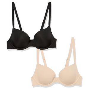 2 Pack Women's Lightly Lined Plunge Bras - 38A