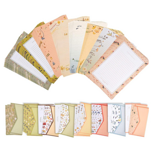 Lined Stationary Paper and Envelopes Set