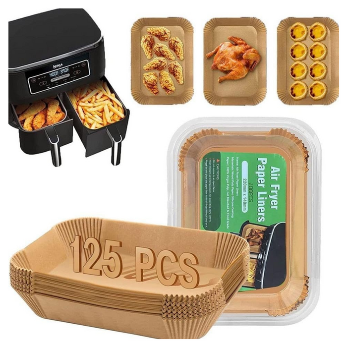 Air Fryer Liners, 125PCS Air Fryer Liners Disposable - 3-8 QT - 5.5"x8.6"