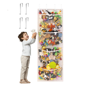 Over Door Organizer for Stuffies, Baby Accessories, Toy Plush Storage/Hammock Hanging Storage Net