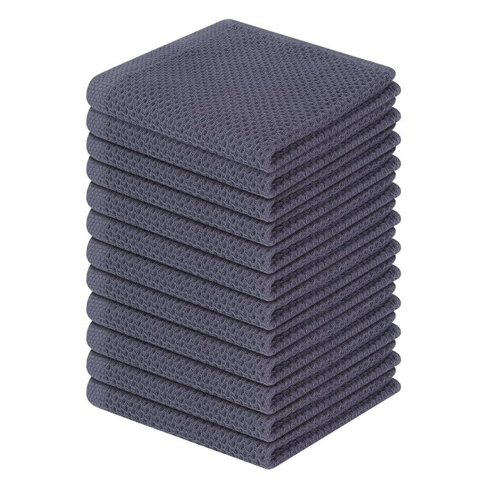 100% Cotton Waffle Weave Kitchen Dish Cloths, Ultra Soft Absorbent Quick Drying Dish Towels
