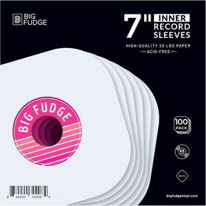 BIG FUDGE Vinyl Record Inner Sleeves - 7 inch x 100 Pcs