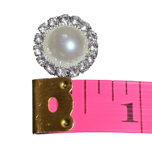 17 Flatback Pearl & Rhinestones