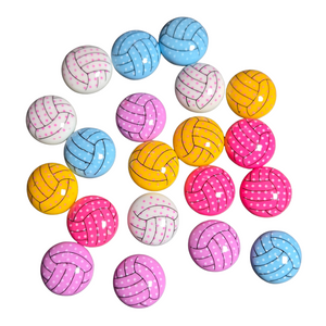 20 Flatback Resin Volleyballs