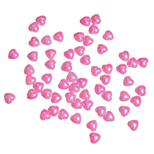 100 Flatback Resin Pink Pearl Hearts