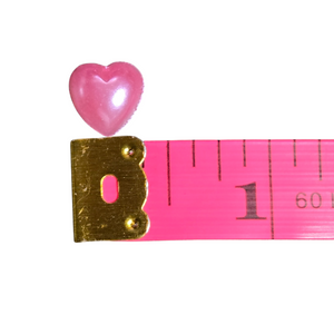 100 Flatback Resin Pink Pearl Hearts