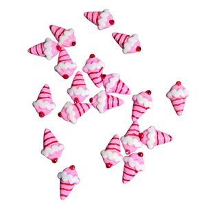 19 Flatback Resin Ice Cream Cones