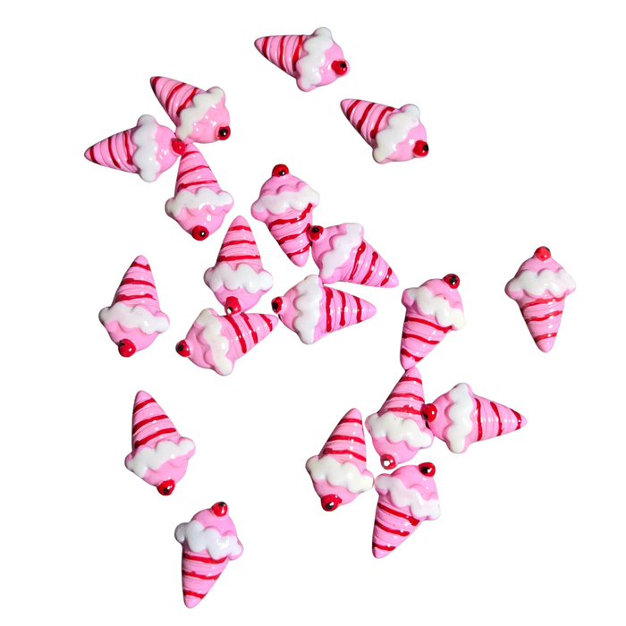 19 Flatback Resin Ice Cream Cones