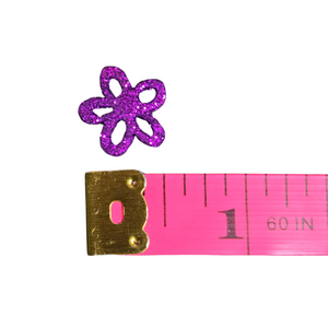 28 Flatback Resin Glitter Flowers