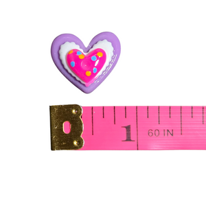 32 Flatback Resin 3D Hearts