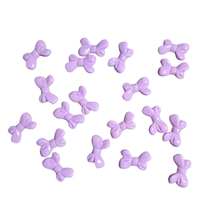 19 Flatback Resin Purple Bows