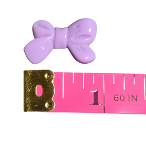 19 Flatback Resin Purple Bows