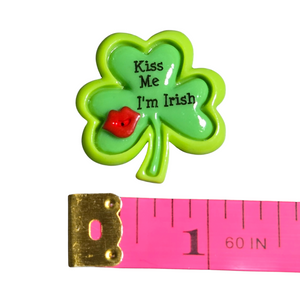 10 Flatback Resin Irish Clovers