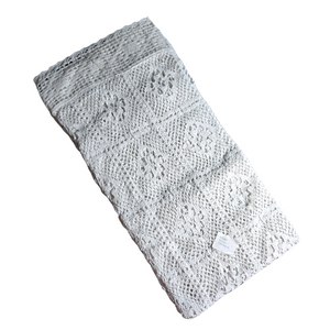 White Crochet Tablecloth - 40"x40"