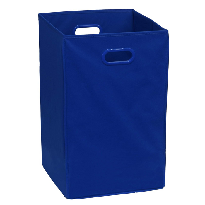 Foldable Closet Laundry Hamper Basket, Dark Blue