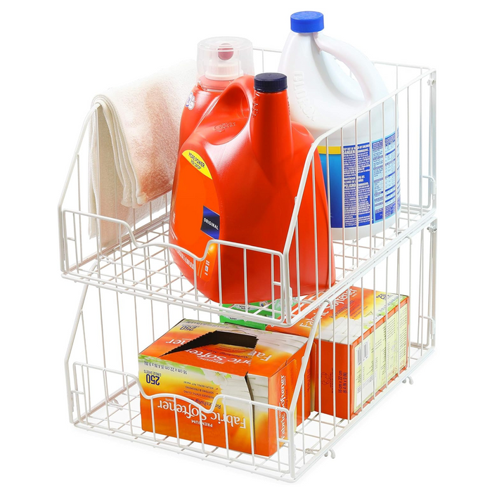 Wire Basket Storage Organizer, White