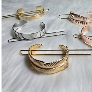 5 Hair Cuffs, X-Shaped and Round Bun Cages