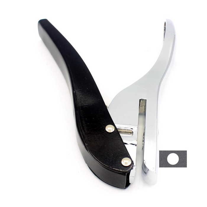 Metal Silver Hand-held 2/5 inch 10mm Round Heavy Duty Single Circle Hole Punch