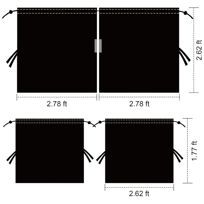 Set of 3 Car Privacy Curtains, Car Window Covers for Sleeping in Car for Camping SUV Van