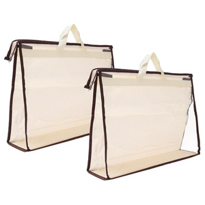Handbag Dust Bags, 2 Pack Clear Purse Storage Organizer - Large