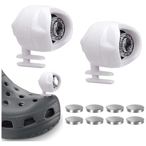 2Pcs Headlights for Croc Shoes White