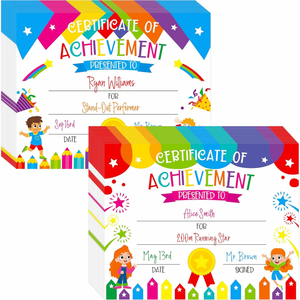 40 PCS Preschool Diploma, Certificate of Achievement in 2 Designs
