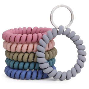 6PCS Stretchable Wristband Wristlet Keychain
