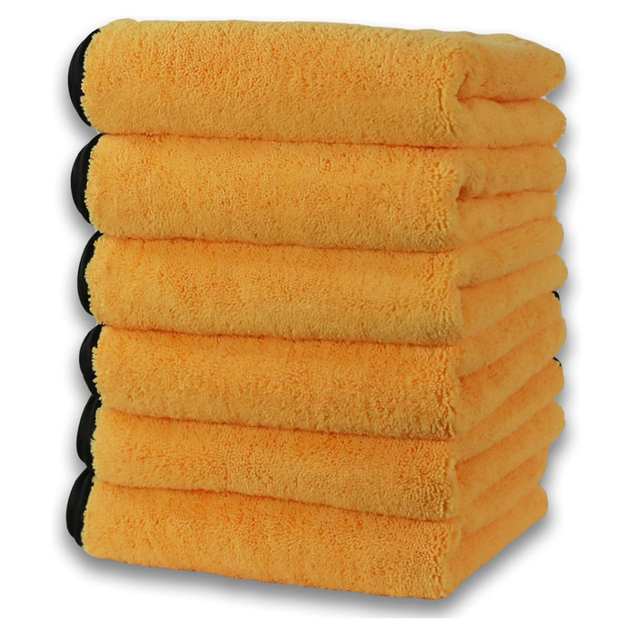 Professional Grade Microfiber Towels for Car, 16" x 24", 6 Pack, 440 GSM