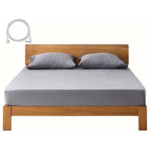 Grounding Sheets Queen Size Deep Pocket 12% Silver Fiber 88% Organic Cotton, Grounding Fitted Earth Sheets with Grounding Cord