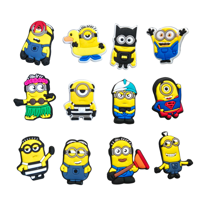 12 Minion Croc Button Charms