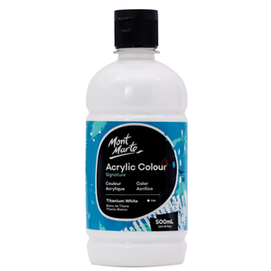 Mont Marte Signature Titanium White Acrylic Paint, 16.9oz (500ml)