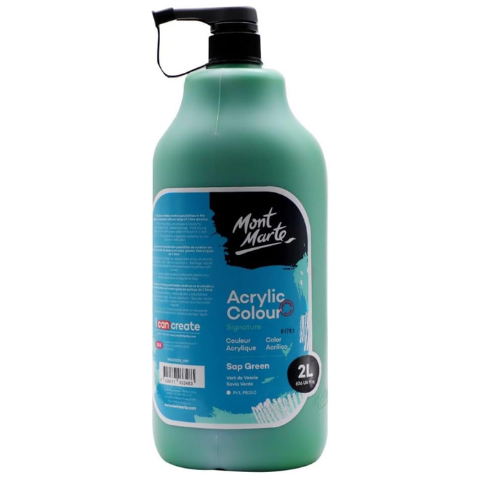 Mont Marte Discovery School Acrylic, Sap Green, 1/2 Gallon (2 Liter)