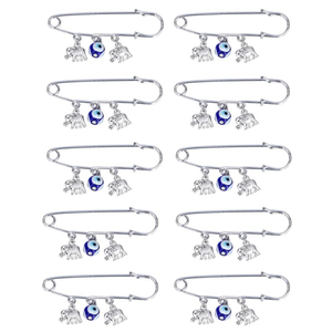 10PCS Evil Eye Brooch Pins Good Luck Lapel Pins